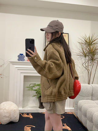 LESUGIATELIER ALPACA BOMBER JACKET