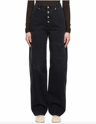 MM6 Maison Margiela FOUR BUTTONS JEANS WITH DISTRESSE