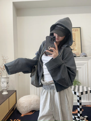 MM6 Maison Margiela LONG SLEEVES ZIP UP HOODIE