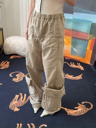 OPEN YY WASHED ROLLED CARGO PANTS