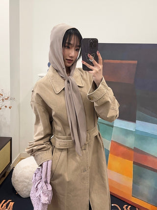 OPEN YY - DETACHABLE SCARF TRENCH COAT