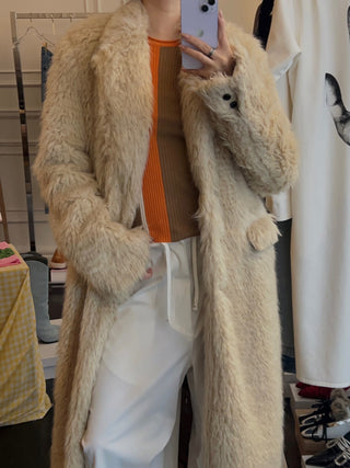 SUGI - Sigle Breated Fur Coat