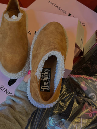 NATASHA ZINKO SHEARLING MULES