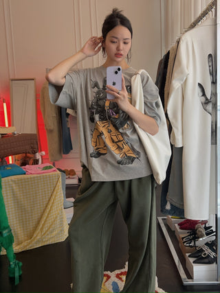 Natasha Zinko - Camping Bunny T-Shirt / grey