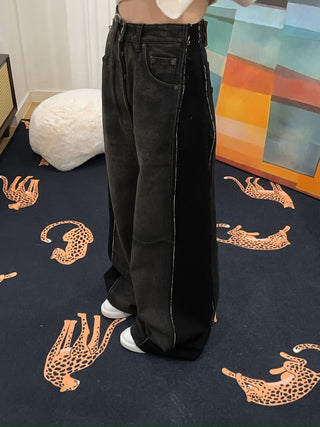 MM6 Maison Margiela BLACK WIDE LEGS 5 POCKET JEANS