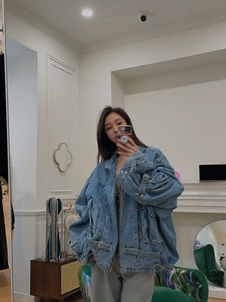 HED MAYNER - BELTED DENIM JACKET