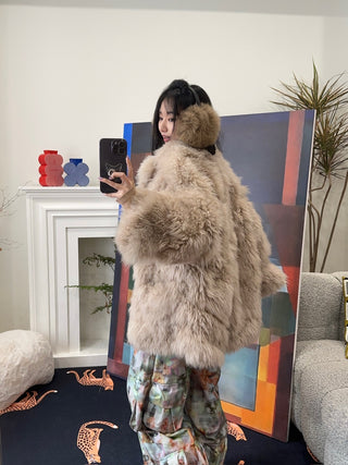 SIMONETTA RAVIZZA VINCENT - CASHMERE GOAT FUR COAT