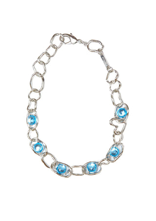 COLLINA STRADA GEMSTONE CRUSHED CHAIN NECKLACE