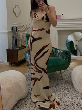 GIUSEPPE DI MORABITO SILK LONG DRESS