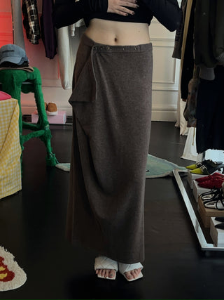 CHRISTOPHER ESBER - FASTEN CASHMERE SKIRT / CARBON GREY