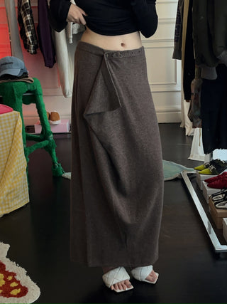 CHRISTOPHER ESBER - FASTEN CASHMERE SKIRT / CARBON GREY