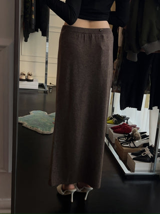 CHRISTOPHER ESBER - FASTEN CASHMERE SKIRT / CARBON GREY