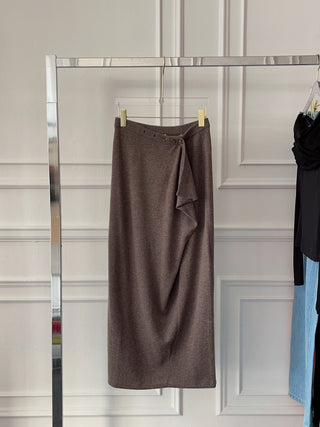 CHRISTOPHER ESBER - FASTEN CASHMERE SKIRT / CARBON GREY