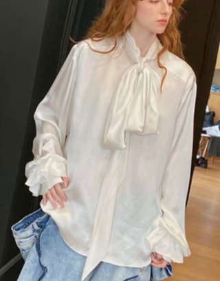 NATASHA ZINKO PUSSY BOW BLOUSE