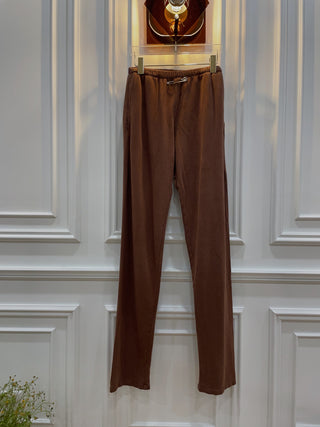 SAMI VINTAGE - SAFETY PIN SWEATPANTS / DOUBLE  DYED BROWN